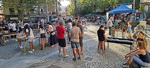 Giocatori durante la giornata ludica